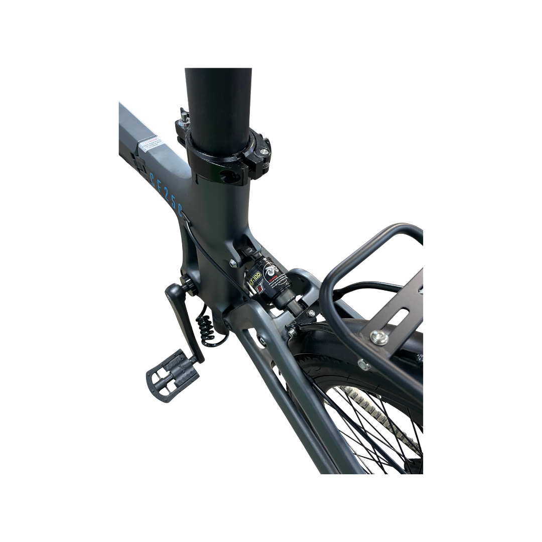 CF250 Carbon Fiber Opvouwbare Elektrische Fiets – Antraciet